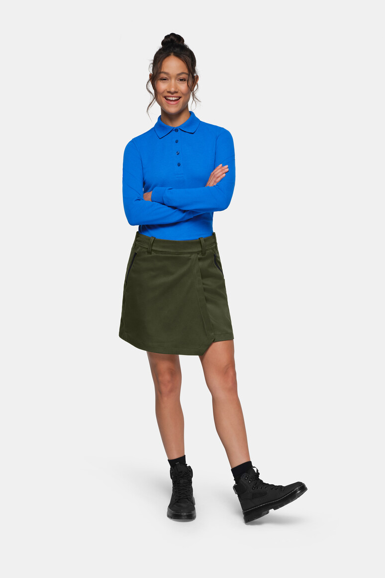 HAKRO 712 DAMEN PERFORMANCESKORT X-STRETCH in Olive, Größe 3XL