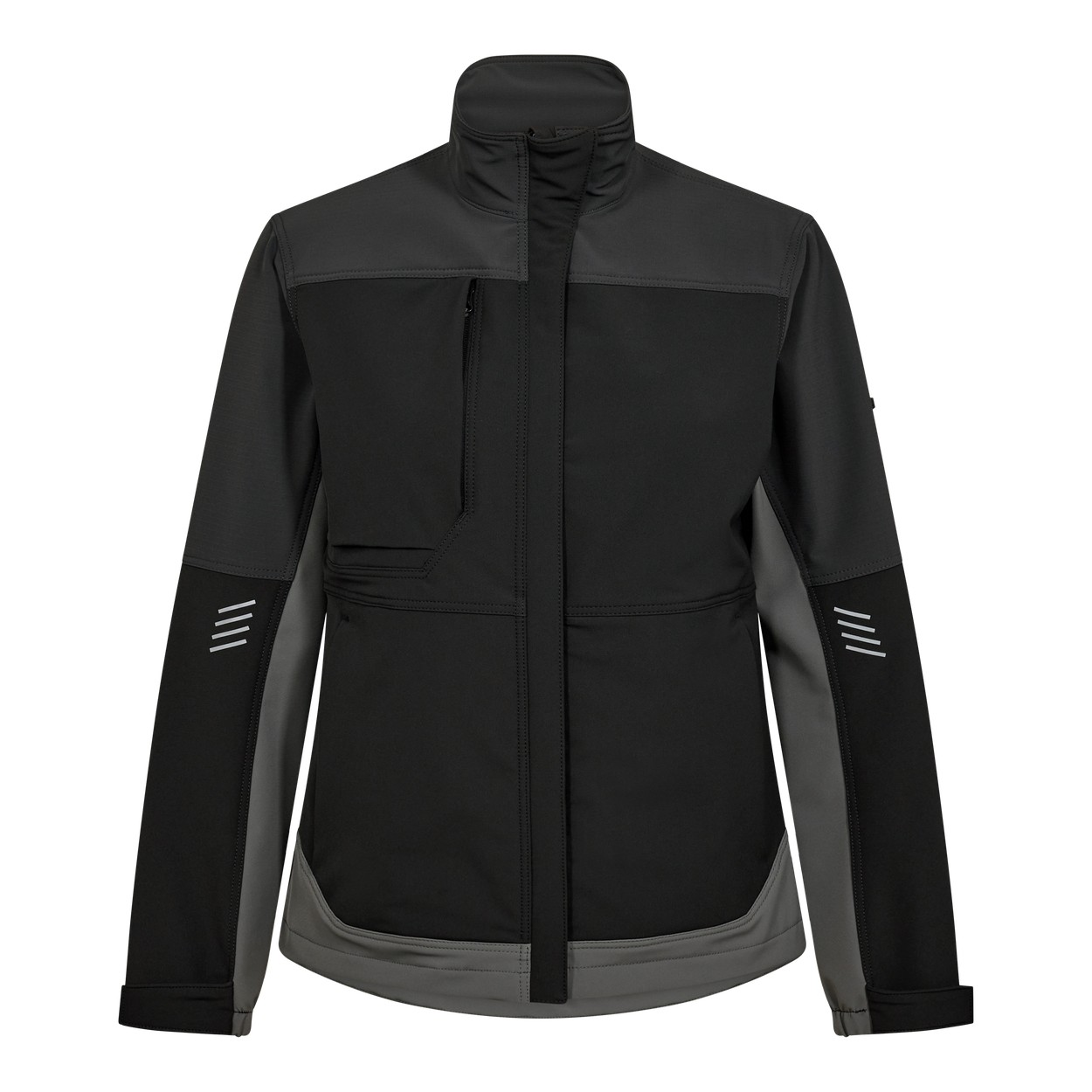ENGEL Entire Damen Arbeitsjacke mit 4-Wege-Stretch in Schwarz/Anthrazit Grau, Größe XS