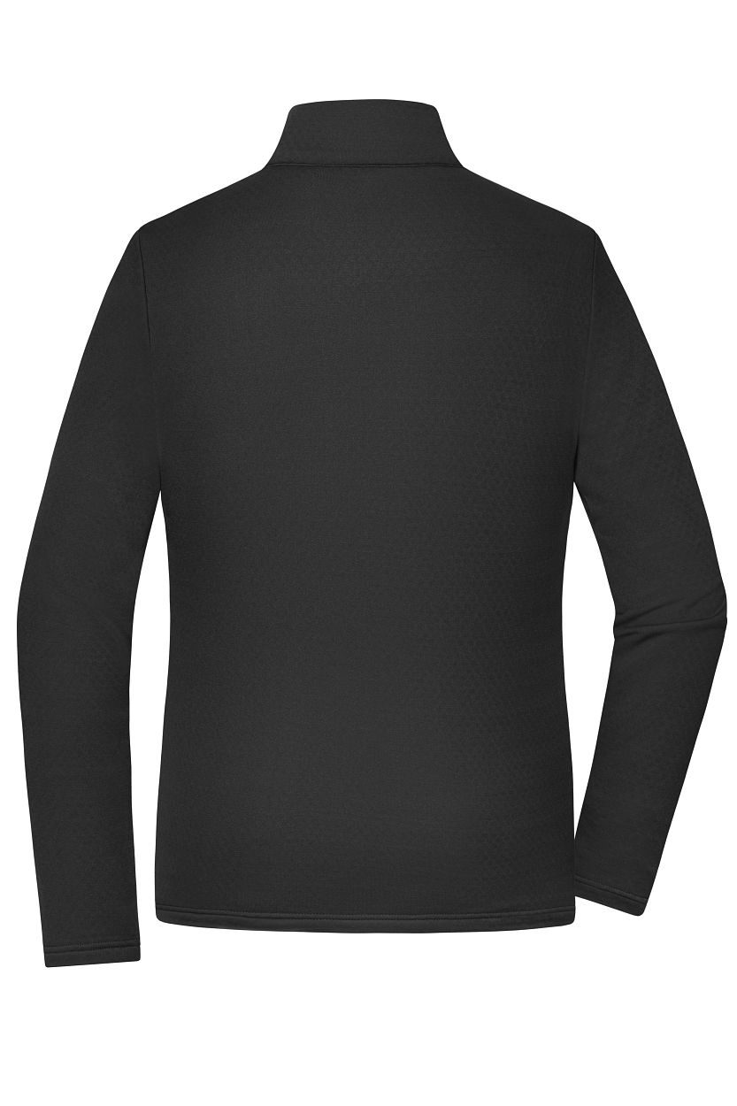 Ladies' Sports Structured Fleece Jacket GRS "JN1387" in Black, Größe 2XL - Daiber