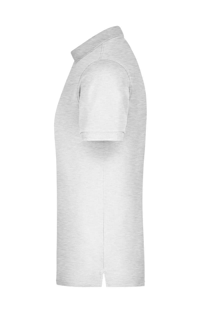 Men's Elastic Polo Piqué "JN710" in Grey-Heather, Größe 3XL - Daiber