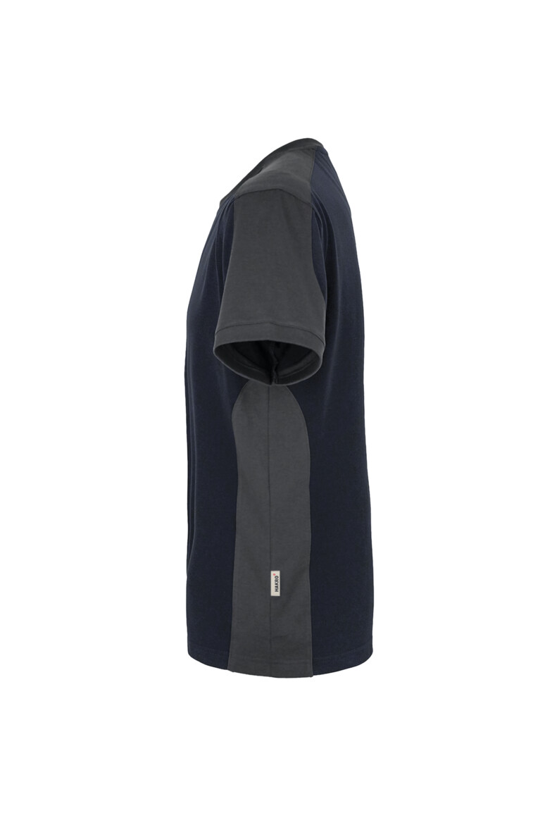 HAKRO 290 T-Shirt Contrast MIKRALINAR® in Tinte/Anthrazit, Größe 6XL