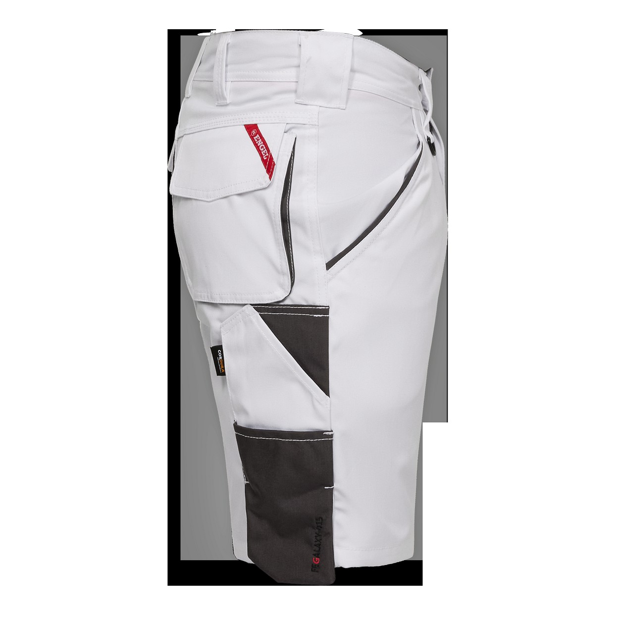 ENGEL Galaxy Arbeitsshorts in Weiss/Anthrazit Grau, Größe 54