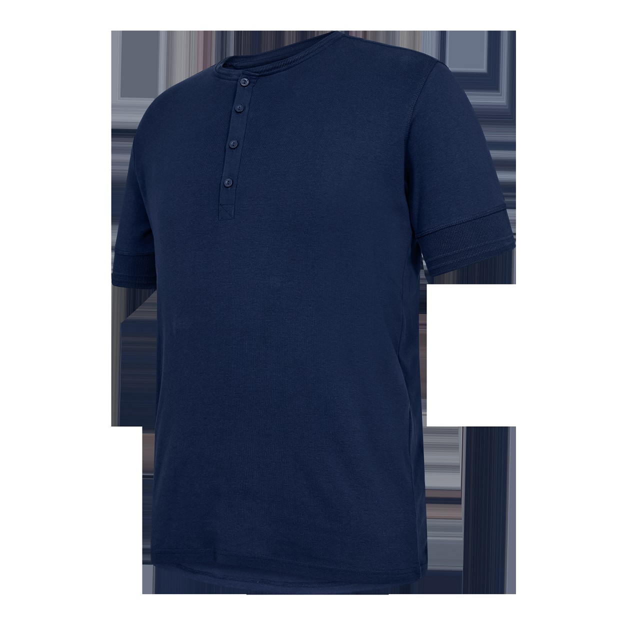 ENGEL Extend Grandad T-Shirt in Blue Ink, Größe XS