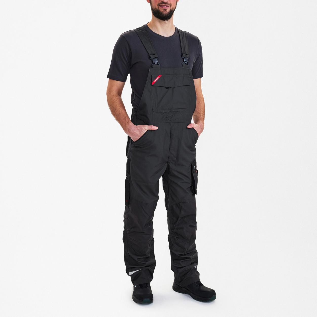 ENGEL Galaxy Latzhose in Anthrazitgrau/Schwarz, Größe 106