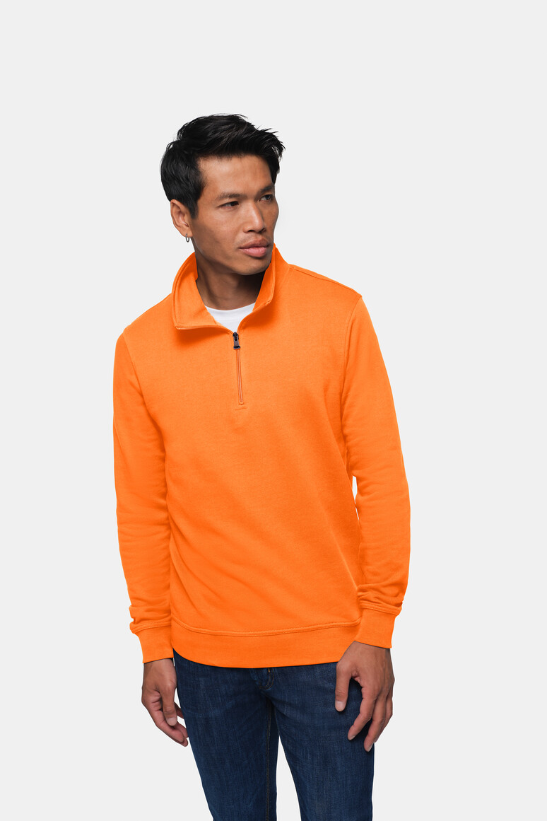 HAKRO 451 Zip-Sweatshirt Premium in Orange, Größe 3XL