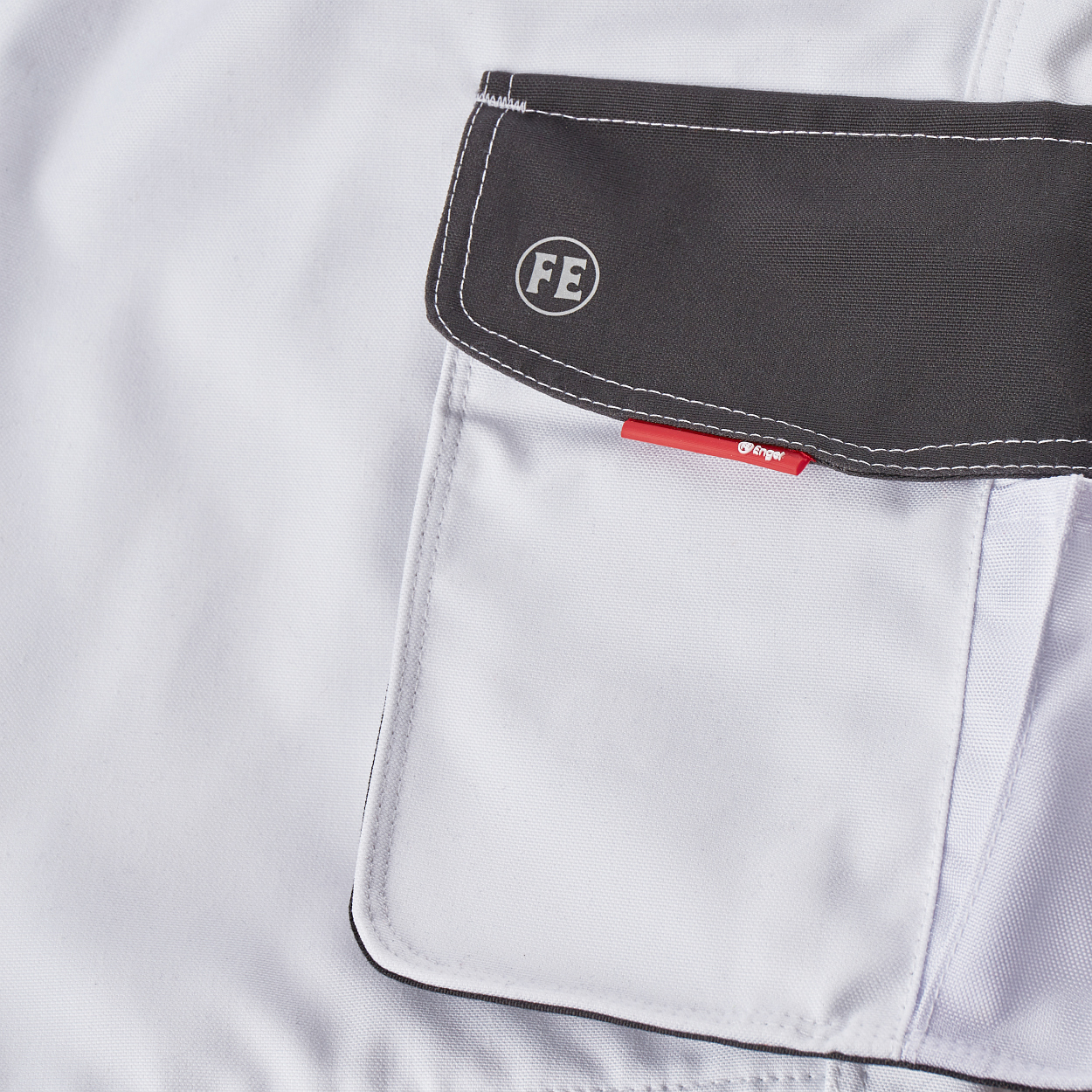 ENGEL Galaxy Damen Latzhose in Weiss/Anthrazit Grau, Größe 48