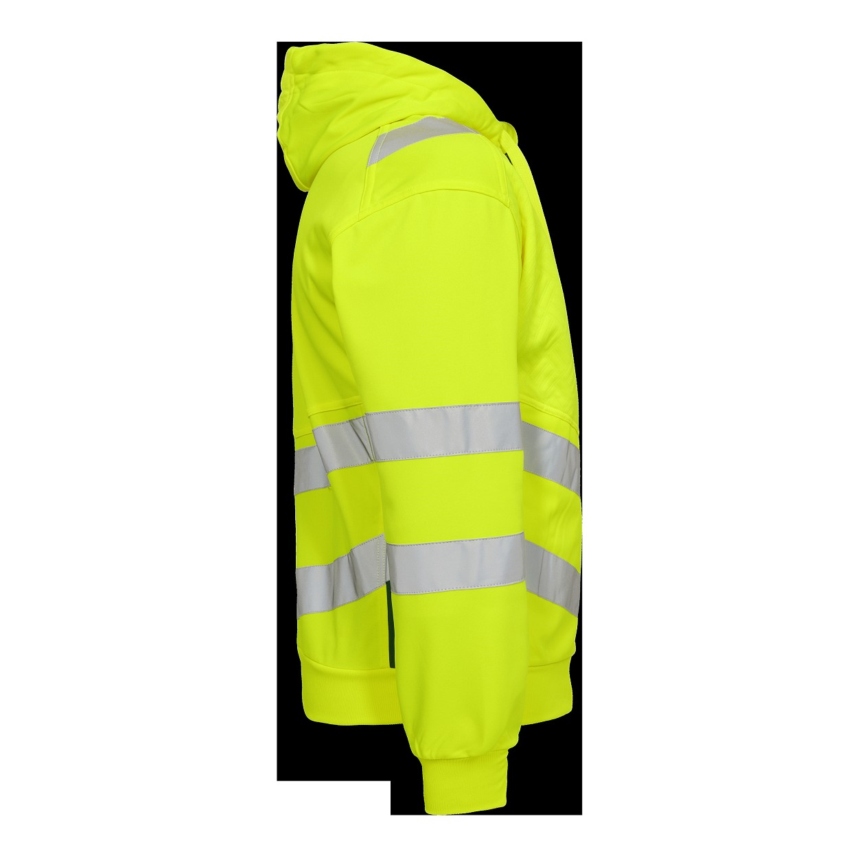 ENGEL Safety Sweatcardigan in Gelb/Grün, Größe XS