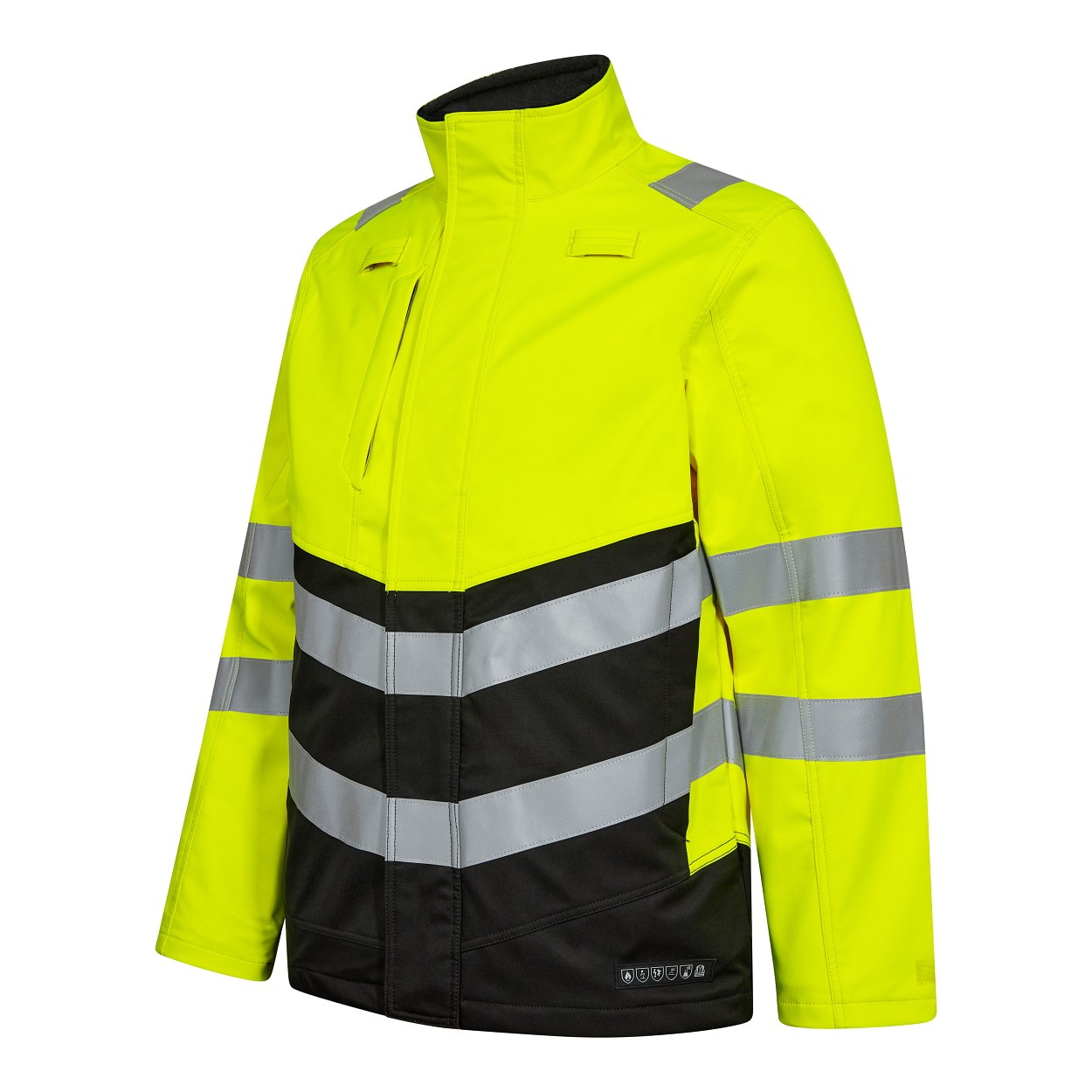 ENGEL Safety+ Softshelljacke in Gelb/Schwarz, Größe XS