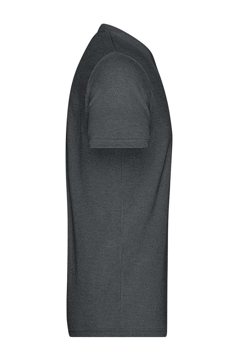 Men's Heather T-Shirt "JN974" in Black-Melange, Größe 3XL - Daiber