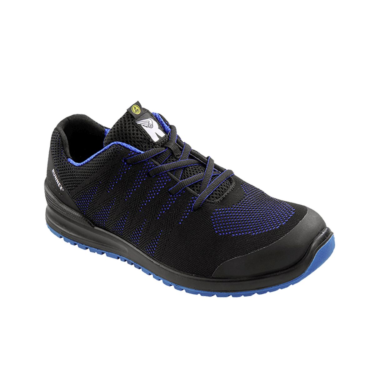 RUNNEX® S1P-ESD-Sicherheitshalbschuhe SportStar in Schwarz / Blau, Gr. 39