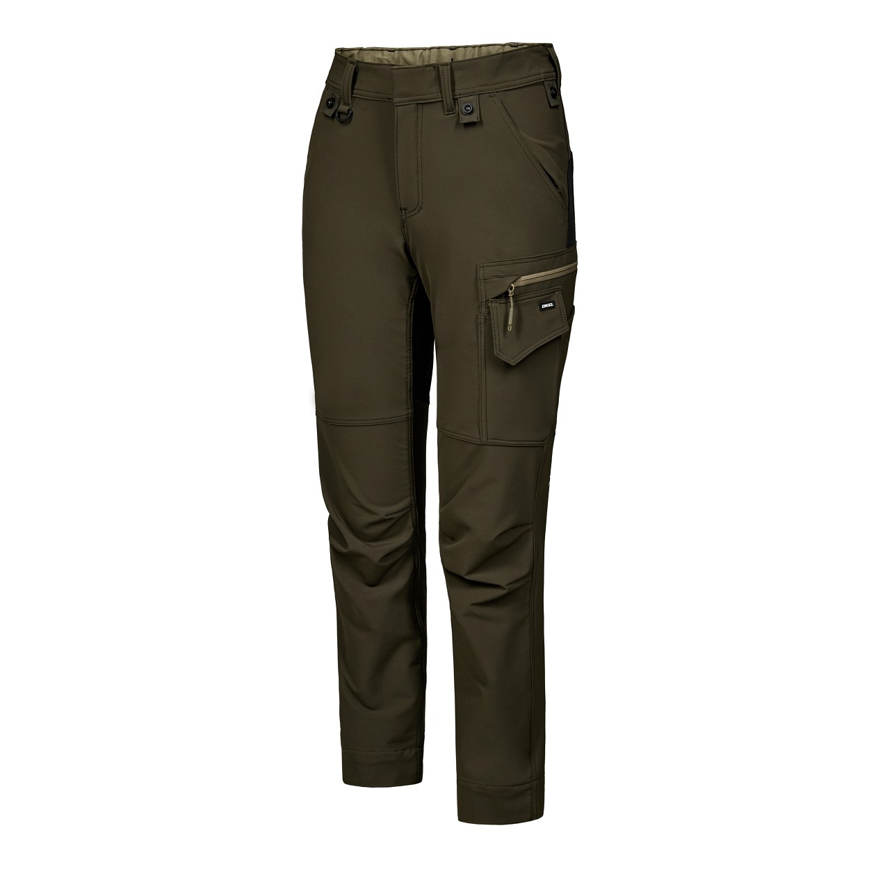 ENGEL Entire Damen Servicehose mit 4-Wege Stretch in Forest Green/Schwarz, Größe 48
