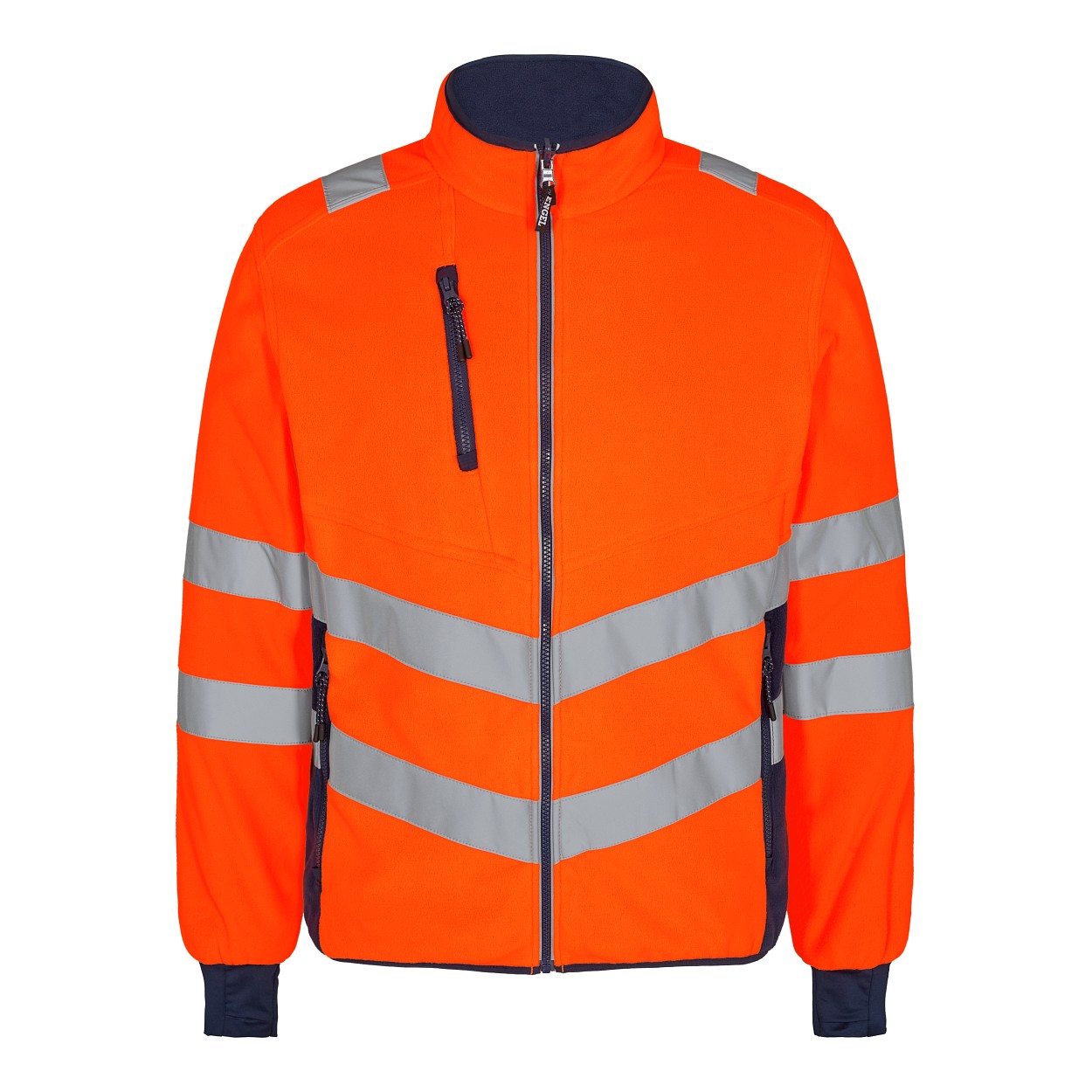 ENGEL Safety Fleecejacke in Orange/Blue ink, Größe XS