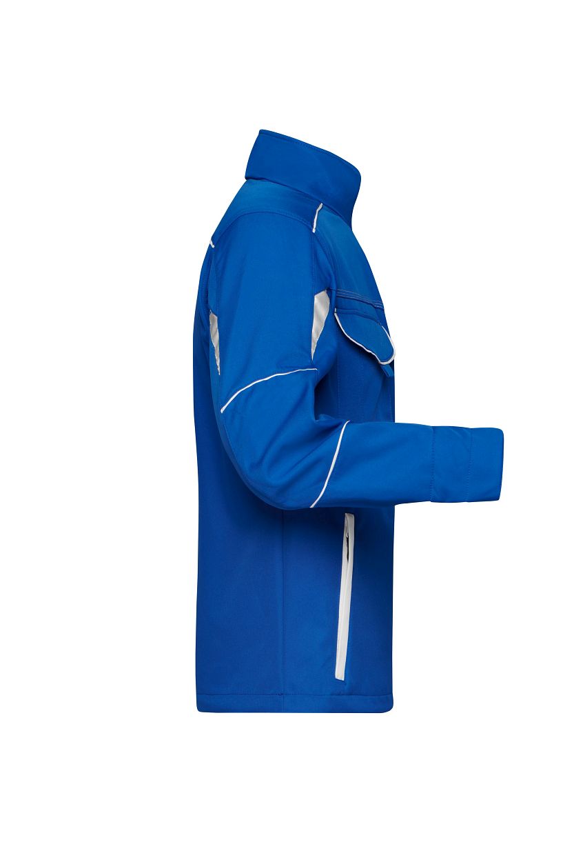 Workwear Softshell Jacket - COLOR - "JN851" in Royal/White, Größe 6XL - Daiber