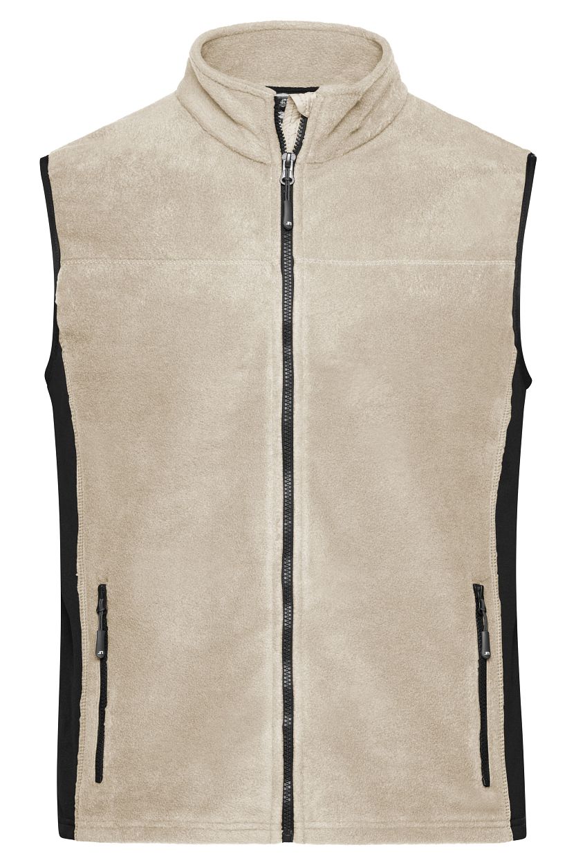 Workwear Fleece Vest - STRONG - "JN856" in Stone/Black, Größe 6XL - Daiber
