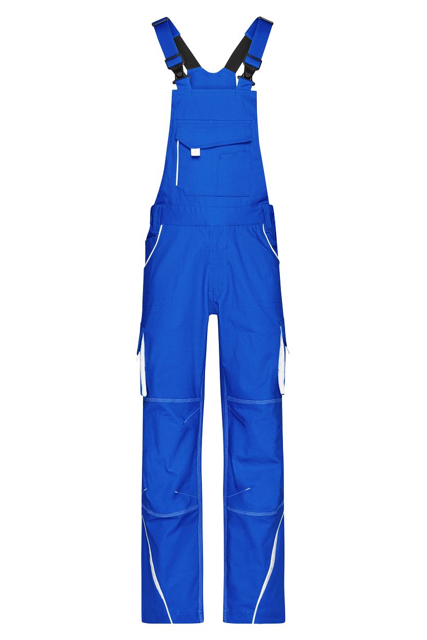 Workwear Pants with Bib - COLOR - "JN848" in Royal/White, Größe 62 - Daiber