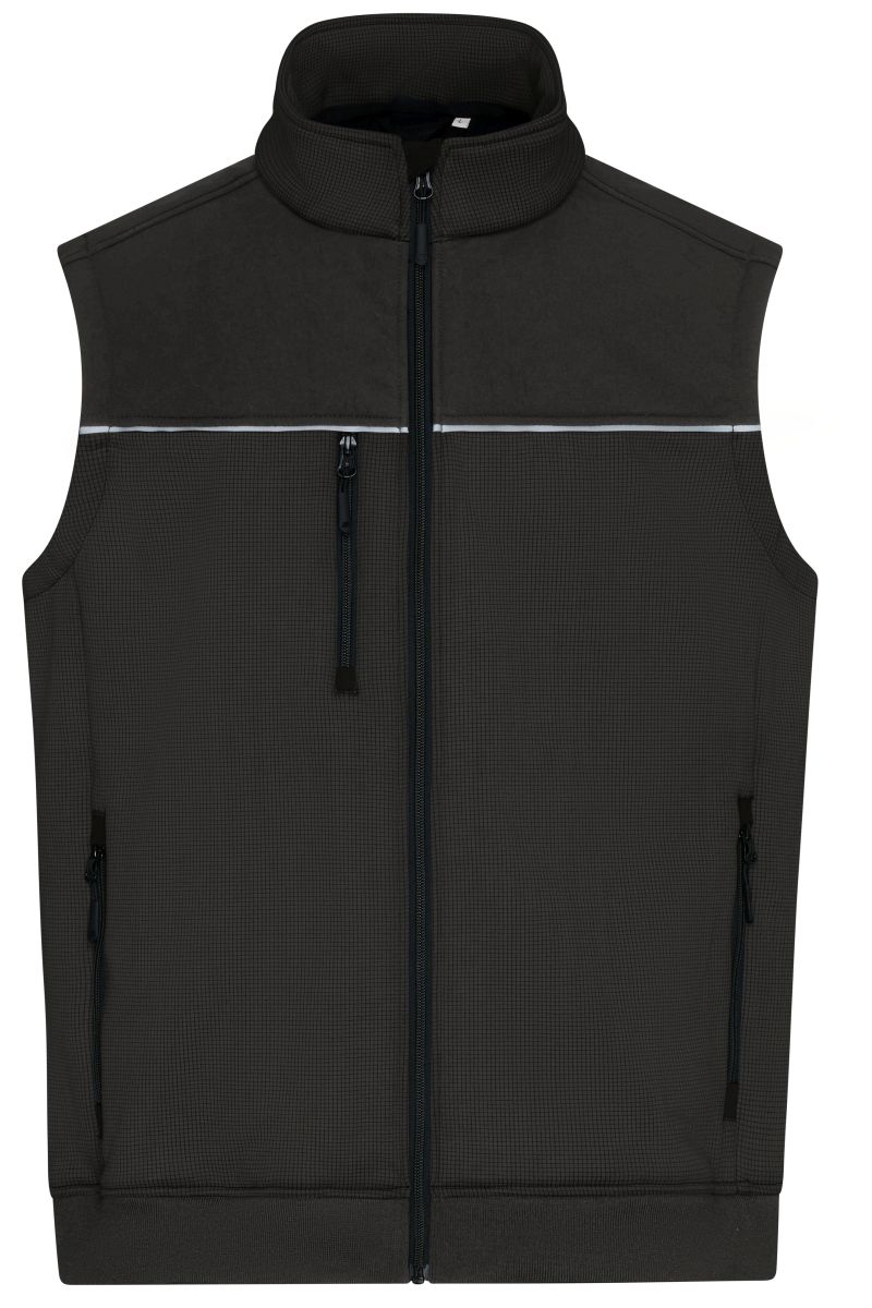 JN1867 Hybrid Workwear Weste in Carbon / Black, Größe L von James & Nicholson JN1867 Hybrid Workwear Weste in Carbon / Black, Größe L von James & Nicholson