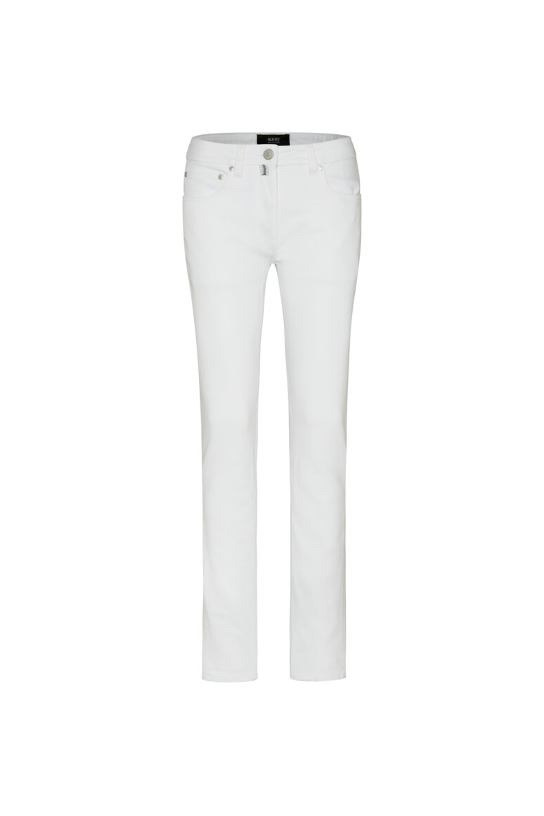 HAKRO 730 DAMEN 5-POCKET-JEANSHOSE X-STRETCH ECO in Weiß, Größe 3XL