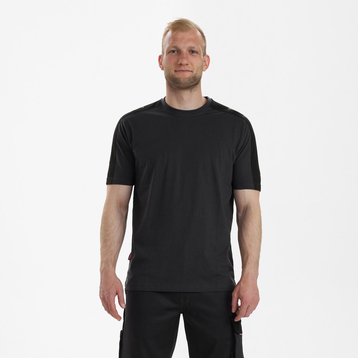 ENGEL Galaxy T-Shirt in Anthrazitgrau/Schwarz, Größe XS