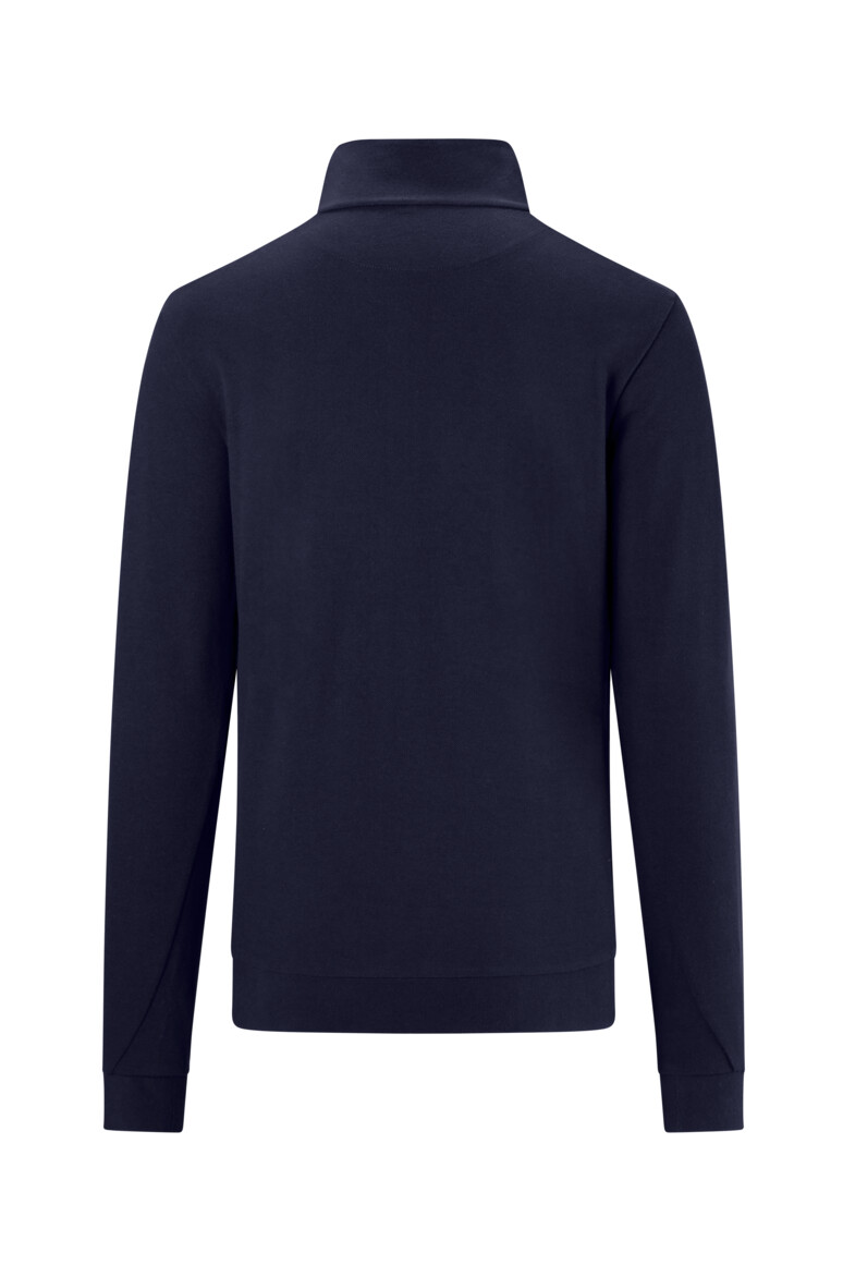 HAKRO 535 Zip-Longsleeve Piqué MIKRALINAR® ECO in Tinte, Größe 6XL