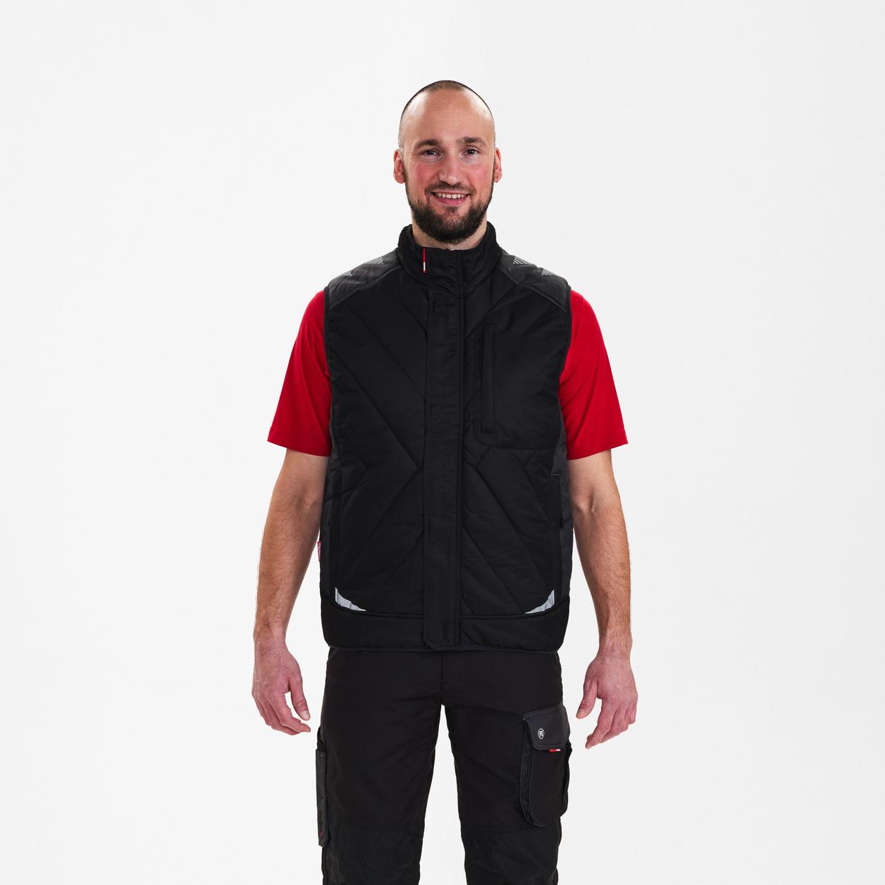 ENGEL Galaxy Stepp-Winterweste in Schwarz/Anthrazit Grau, Größe XS