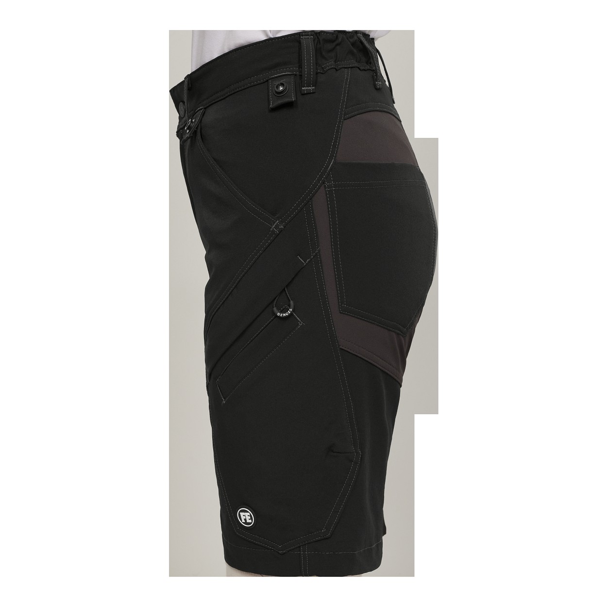 ENGEL X-treme Damen Arbeitsshorts mit 4-Wege Stretch in Schwarz, Größe 48