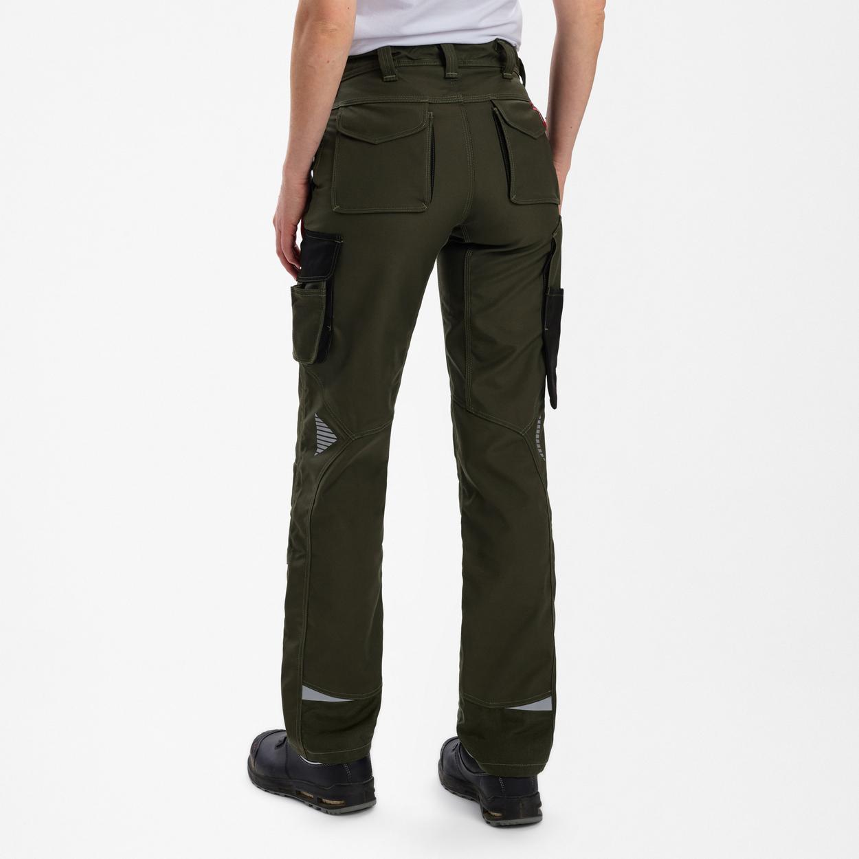 ENGEL Galaxy Damen Arbeitshose in Forest Green/Schwarz, Größe 48