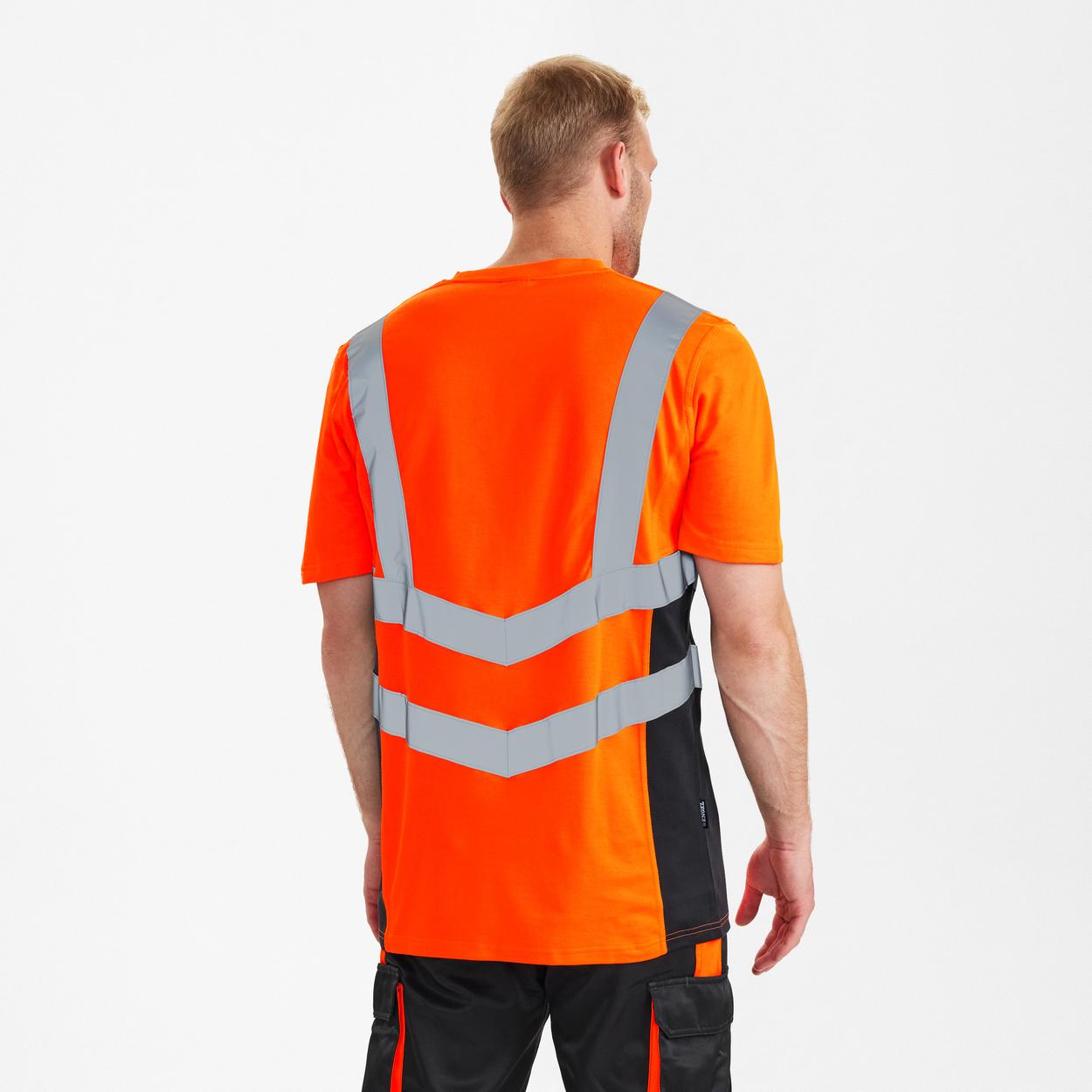 ENGEL Safety T-Shirt in Orange/Anthrazit Grau, Größe XS