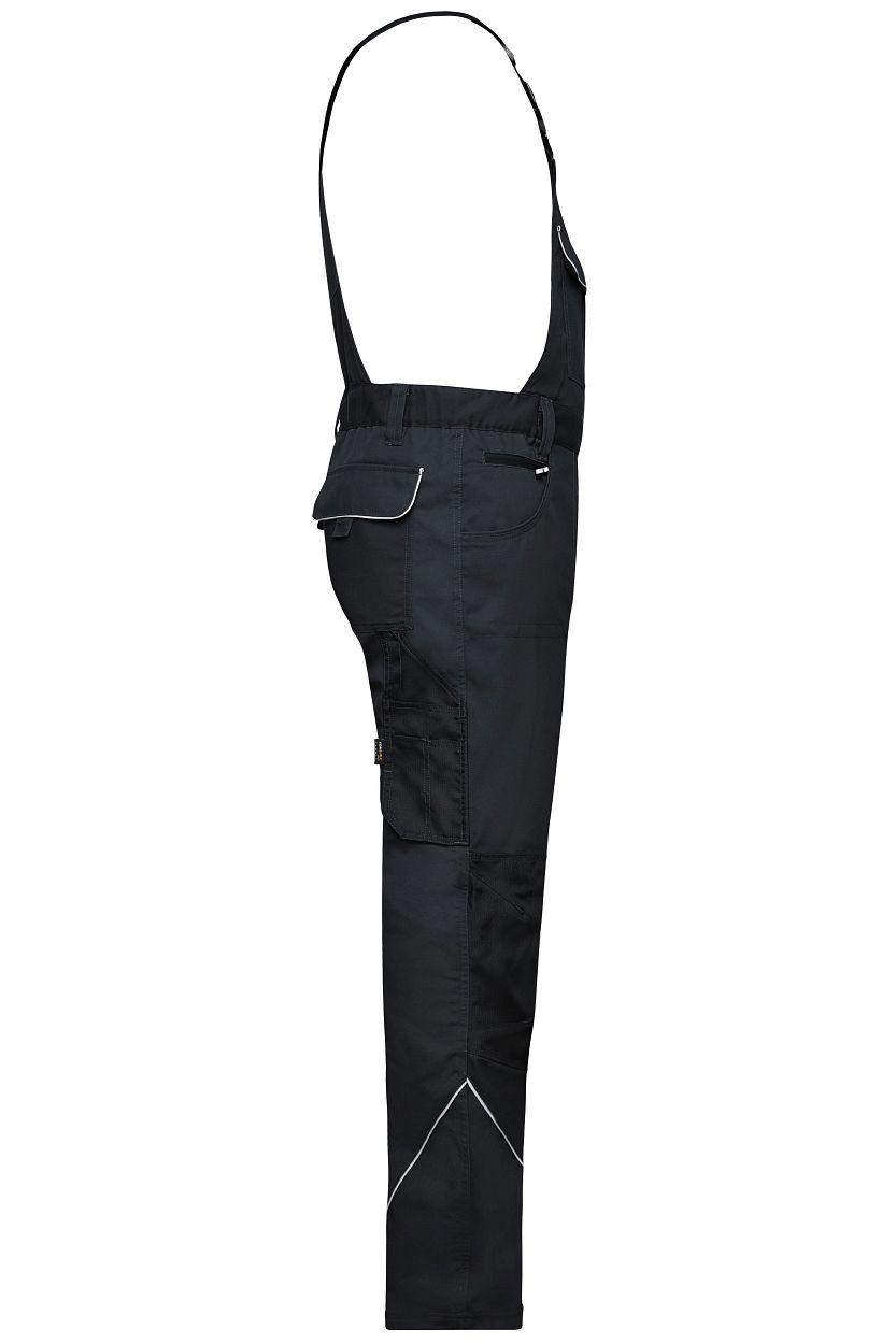 Workwear Pants with Bib - SOLID - "JN879" in Carbon, Größe 62 - Daiber