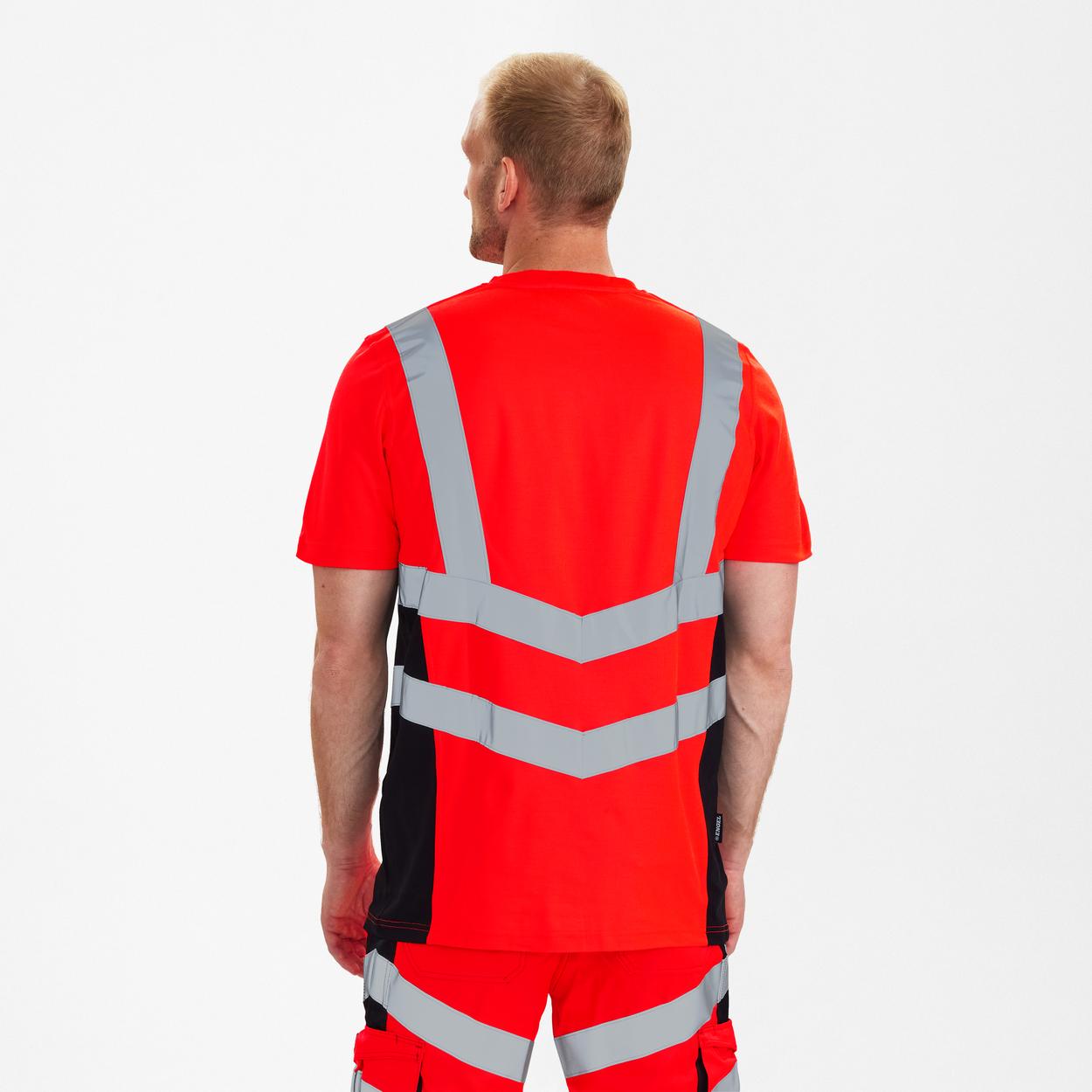 ENGEL Safety T-Shirt in Rot/Schwarz, Größe XS
