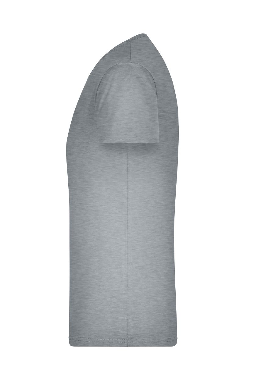 Men's Slim Fit V-T "JN912" in Grey-Heather, Größe 2XL - Daiber