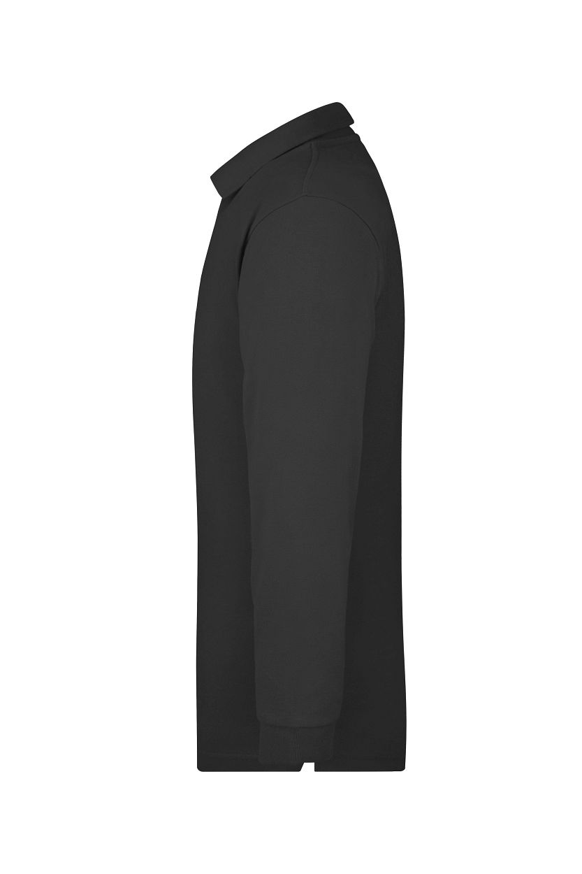Polo-Piqué Long-Sleeved "JN022" in Black, Größe 2XL - Daiber