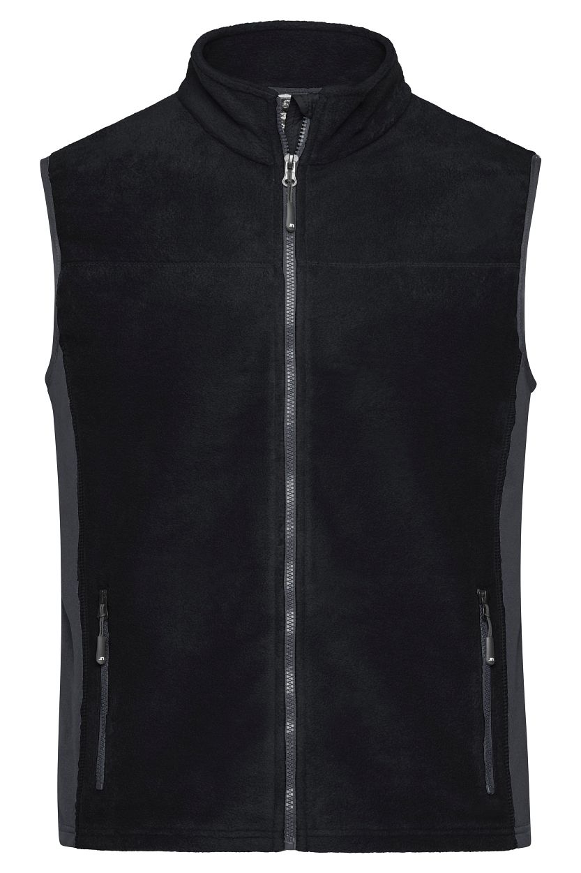 Workwear Fleece Vest - STRONG - "JN856" in Black/Carbon, Größe 6XL - Daiber