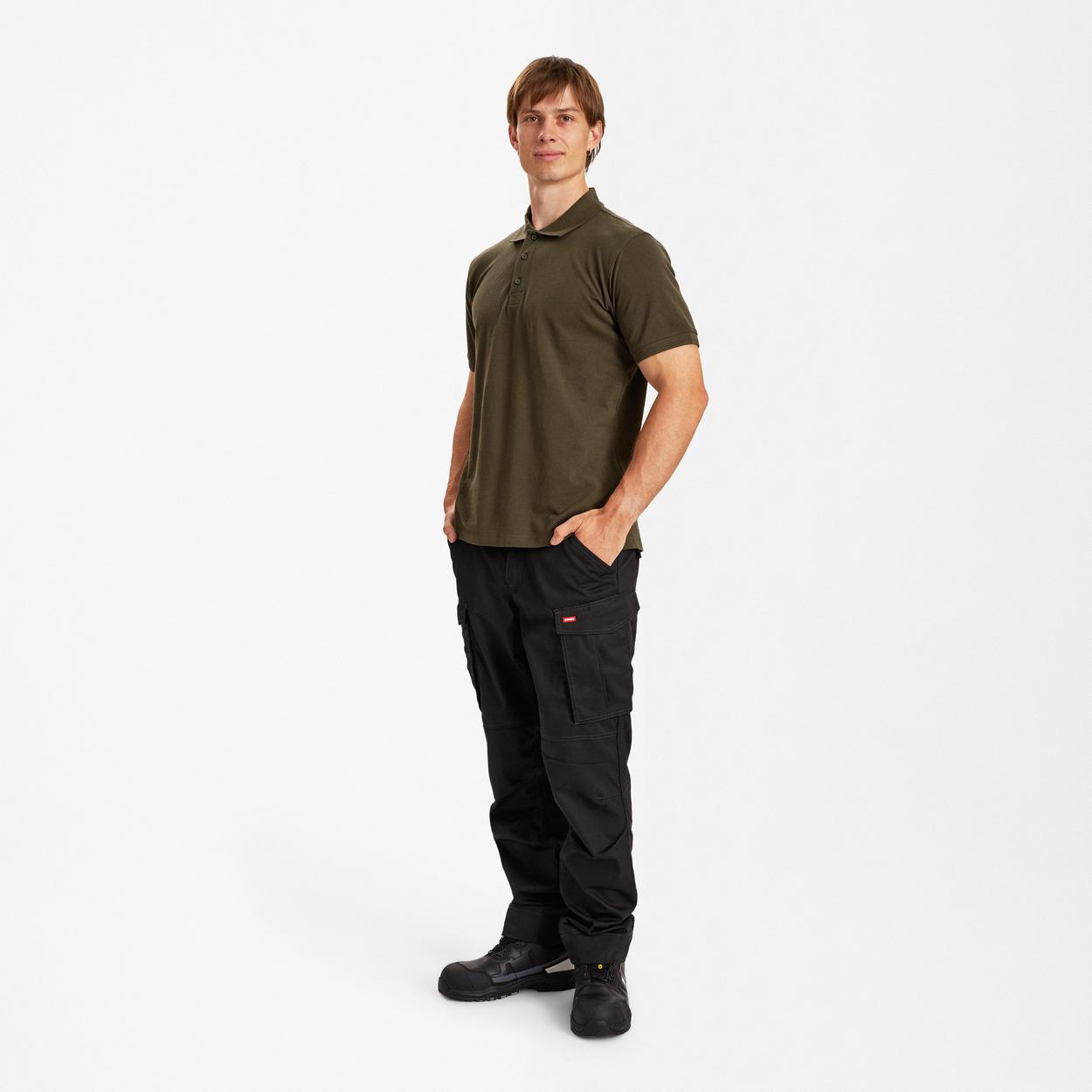 ENGEL Extend Poloshirt in Forest Green, Größe XS