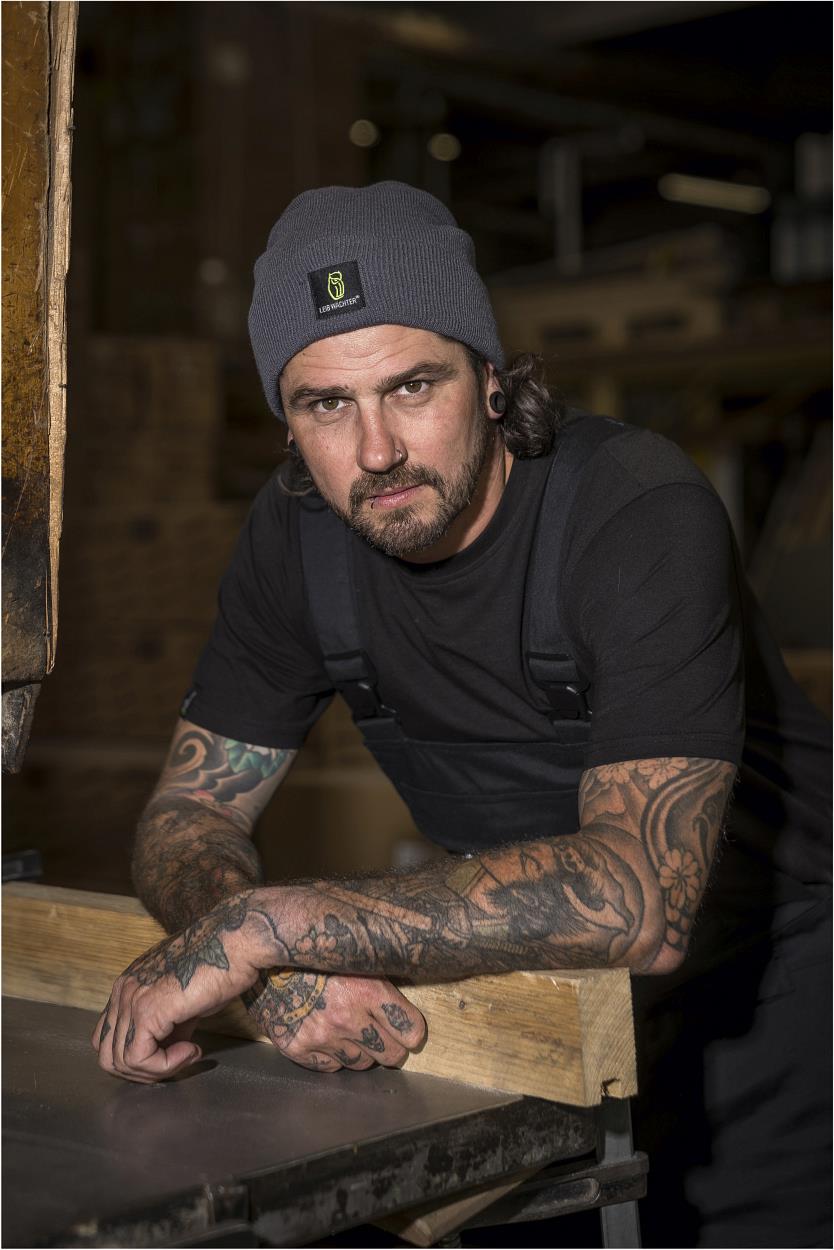Beanie in Grau LWMZ von Leibwächter