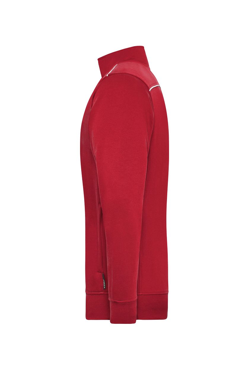 Workwear Sweat Jacket - SOLID - "JN894" in Red, Größe 6XL - Daiber