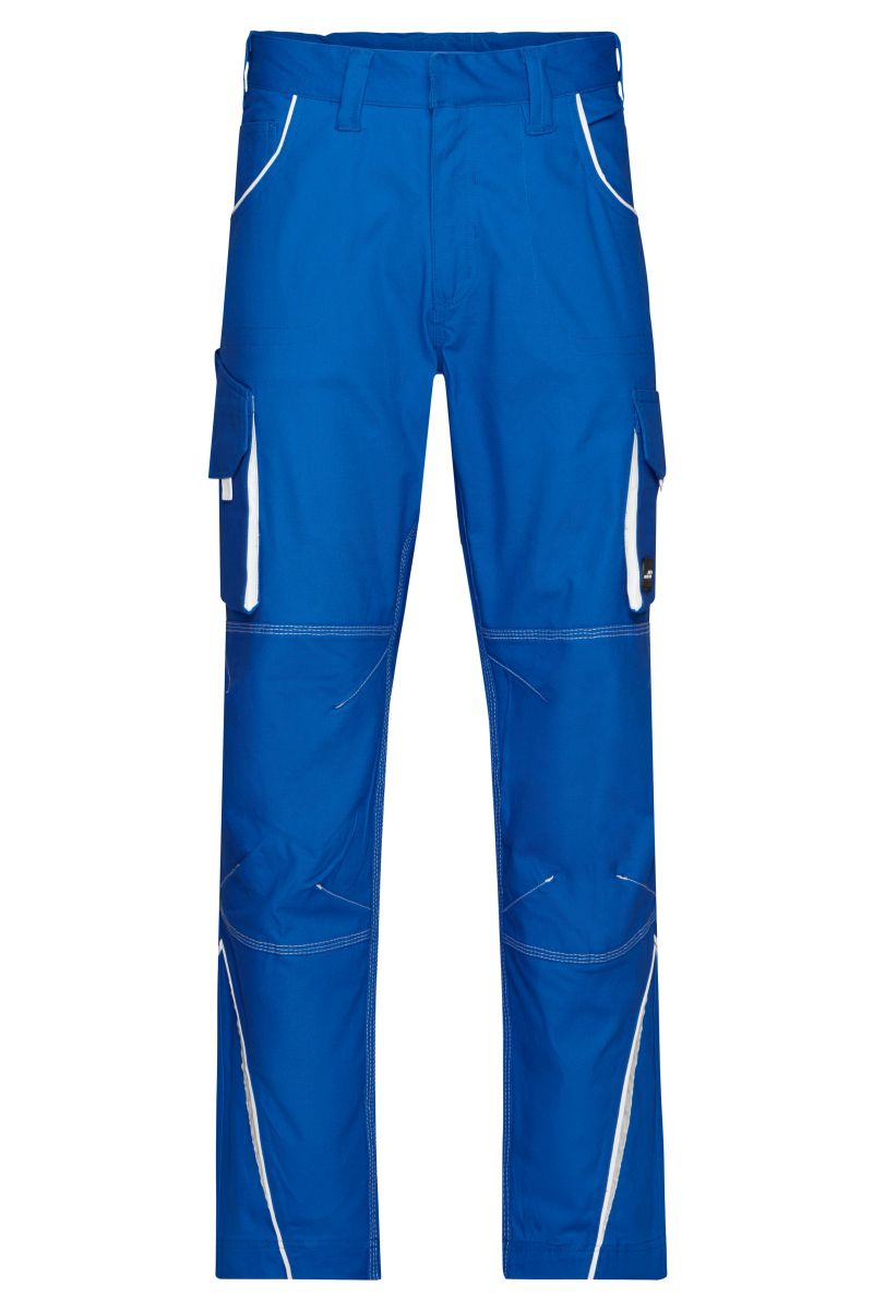 JN847 Workwear Hose - COLOR - in Royal / White, Größe 62 von James & Nicholson