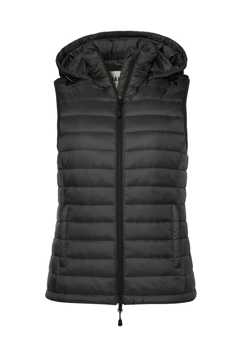 HAKRO 297 Damen Kapuzen Loftweste in karbongrau, Größe 3XL