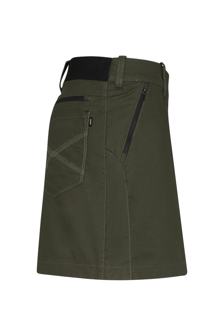 HAKRO 712 DAMEN PERFORMANCESKORT X-STRETCH in Olive, Größe 3XL