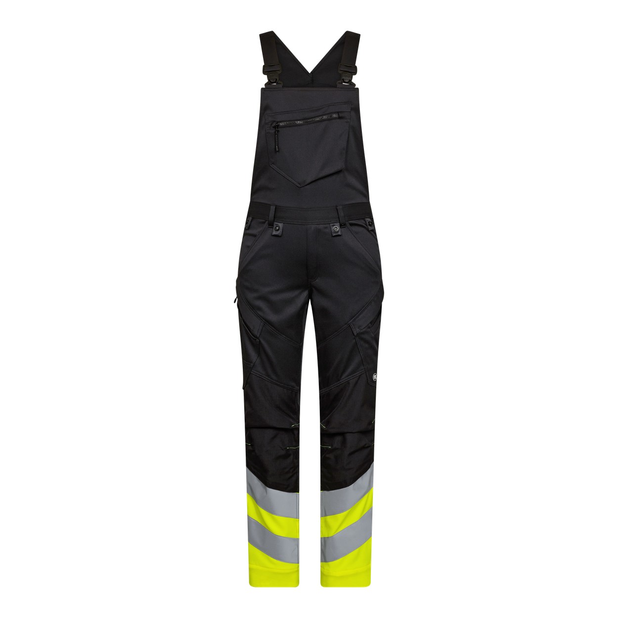 ENGEL Safety Latzhose mit 2-Wege-Stretch in Schwarz/Gelb, Größe 26