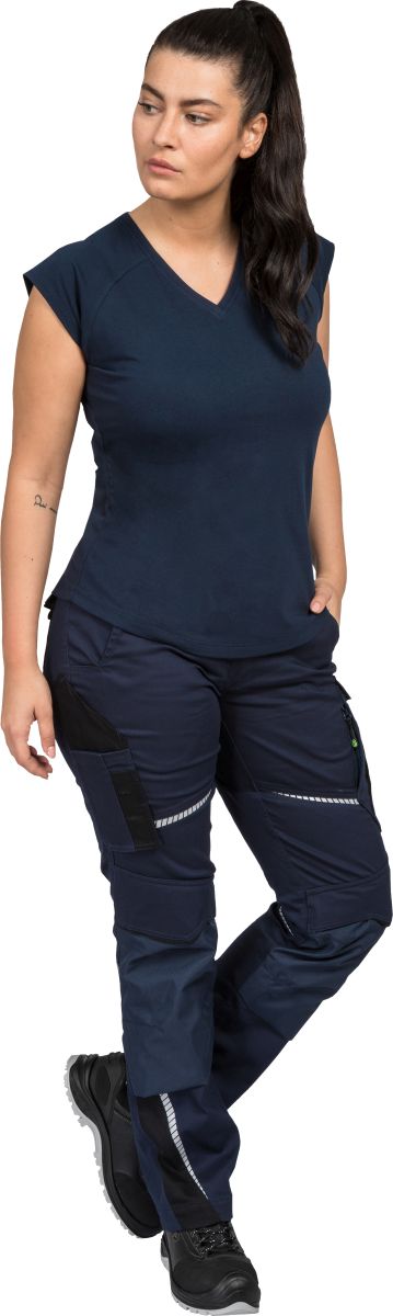 Damen-Bundhose Flex Line Marine/Schwarz FLXDH, Gr. 52 von Leibwächter