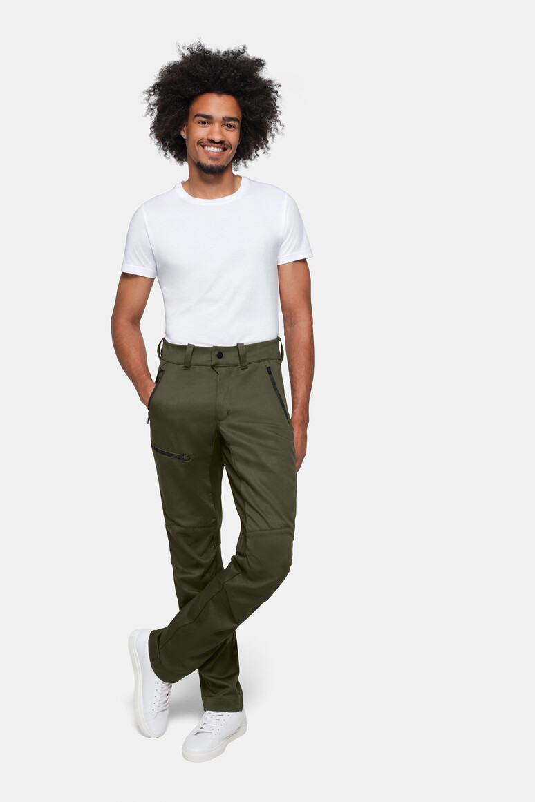 HAKRO 711 PERFORMANCEHOSE X-STRETCH in Olive, Größe 3XL