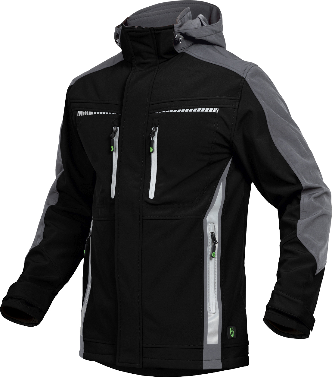 Softshelljacke Flex Line Schwarz/Grau FLEXS, Gr. 2XL von Leibwächter