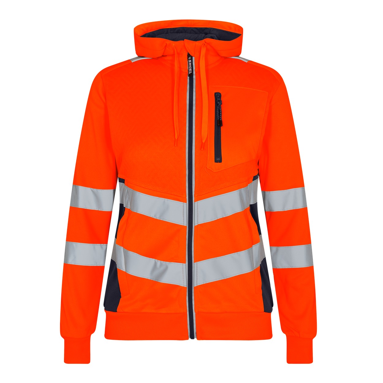 ENGEL Safety Damen Sweatcardigan in Orange/Blue ink, Größe XS
