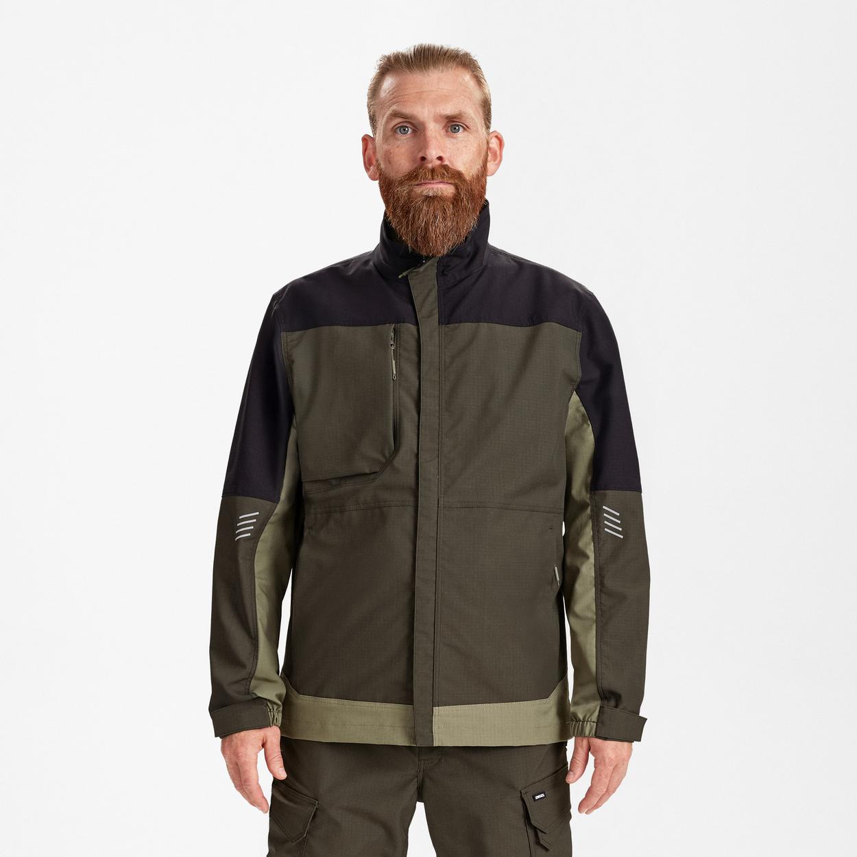 ENGEL Entire Arbeitsjacke mit 2-Wege-Stretch in Forest Green/Schwarz, Größe XS