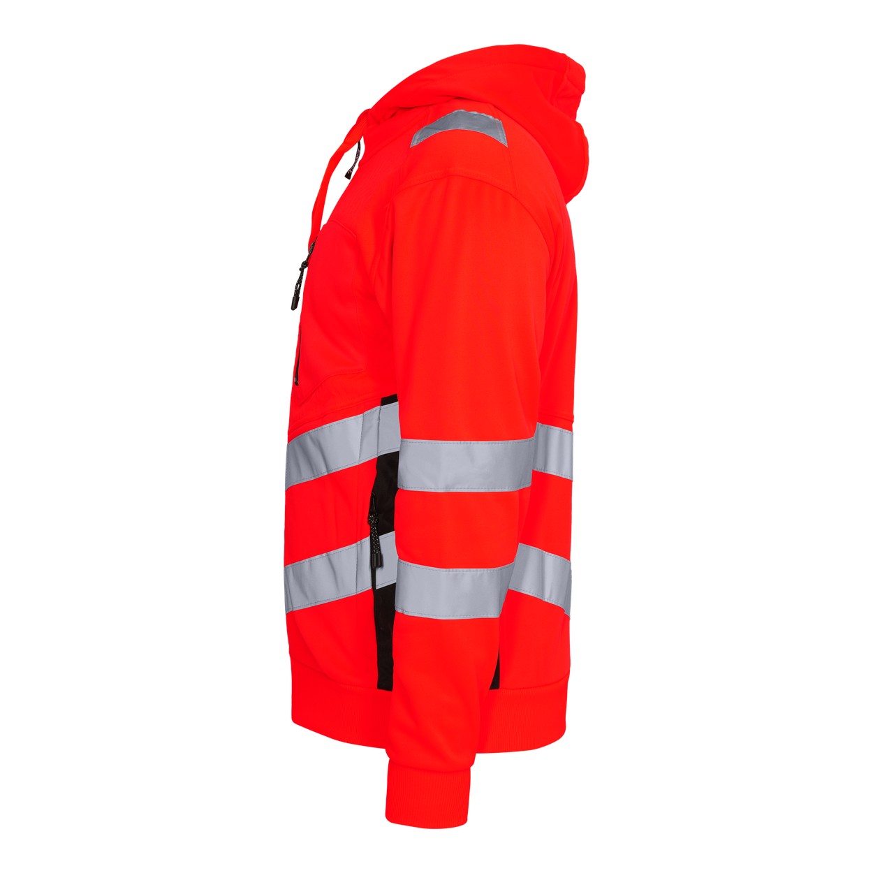 ENGEL Safety Sweatcardigan in Rot/Schwarz, Größe XS