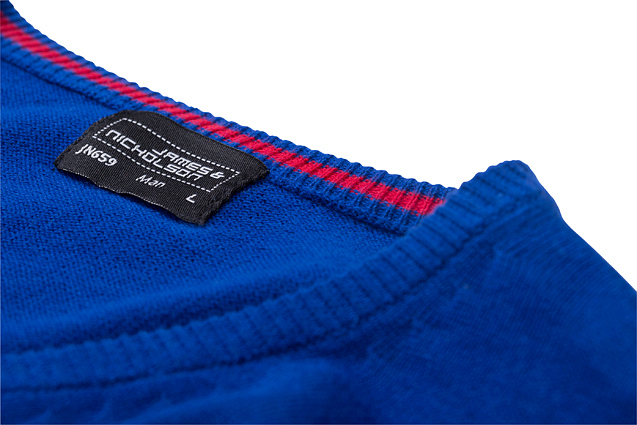 Men's V-Neck Pullover "JN659" in Royal, Größe 3XL - Daiber