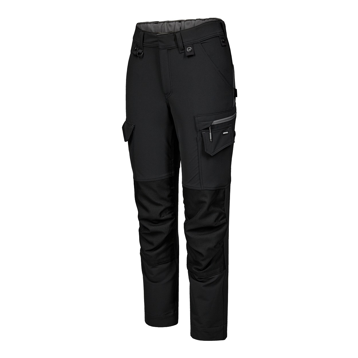 ENGEL Entire Damen Arbeitshose mit 4-Wege-Stretch in Schwarz/Anthrazit Grau, Größe 48