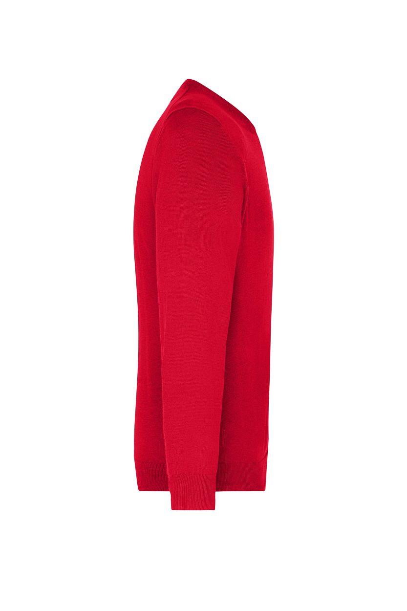 Men's V-Neck Pullover "JN659" in Red, Größe 3XL - Daiber