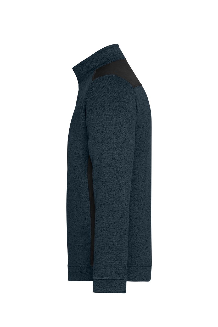 Men's Knitted Workwear Fleece Half-Zip - STRONG - "JN864" in Navy/Navy, Größe 6XL - Daiber