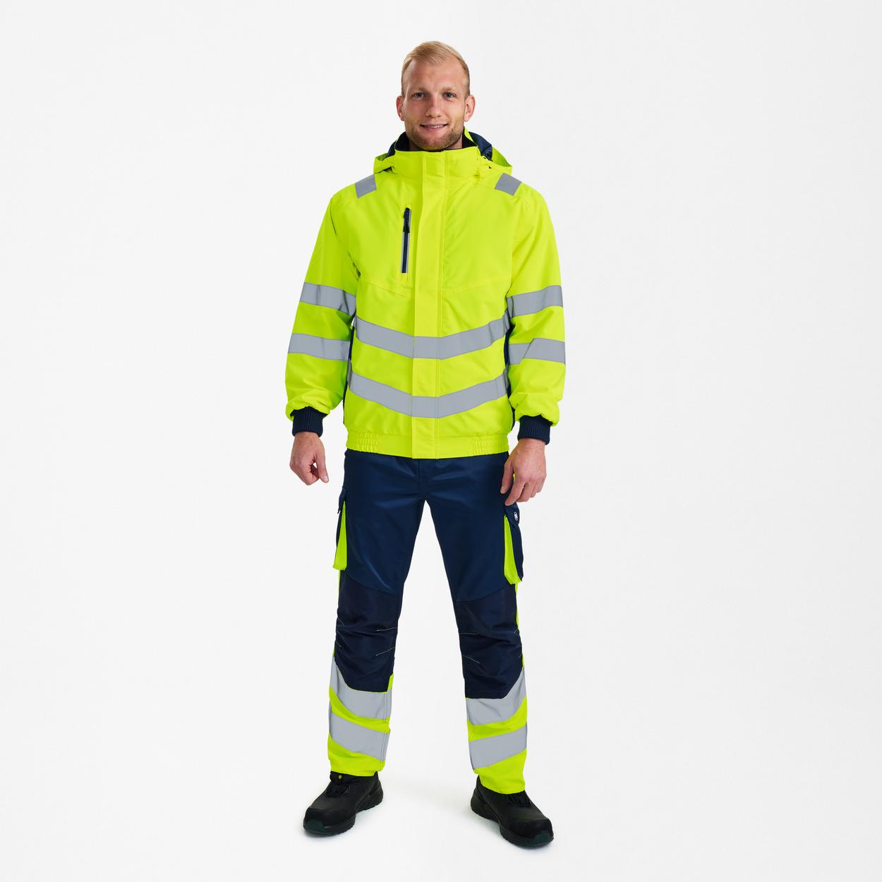 ENGEL Safety Pilotjacke in Gelb/Blue Ink, Größe XS
